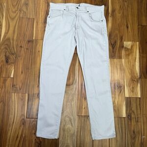 Johnnie O Pants Mens 35x32 Gray Denim Jeans 5 Pocket Preppy Casual Comfort